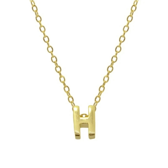 Initial H 18k gold plated initial necklace - Picture 2 of 6